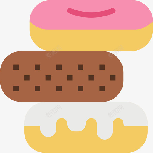 甜甜圈食品94扁平图标svg_新图网 https://ixintu.com 扁平 甜甜圈 食品94