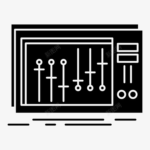 控制台dj混音器图标svg_新图网 https://ixintu.com dj 录音室 控制台 混音器 音乐 音响设计和音响制作