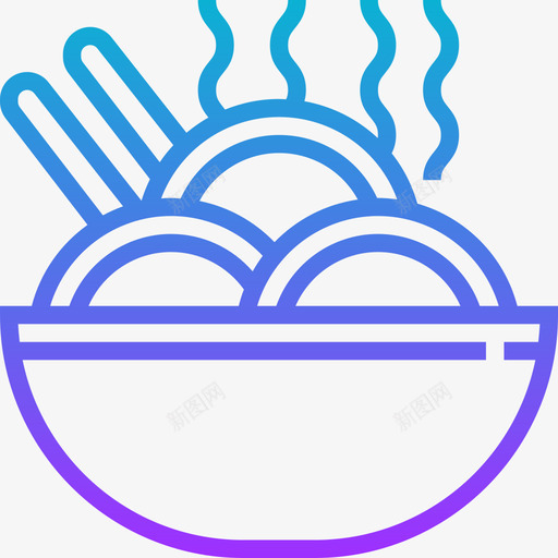 面条街头食品和食品卡车司机2梯度图标svg_新图网 https://ixintu.com 梯度 街头食品和食品卡车司机2 面条