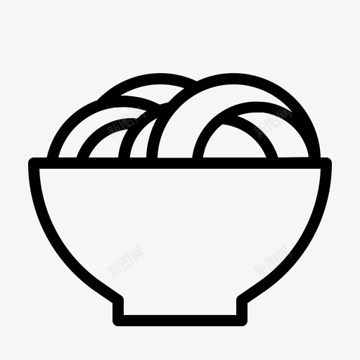 面条碗中餐图标svg_新图网 https://ixintu.com 中国新年纲要64 中餐 新年 碗 面条 食品