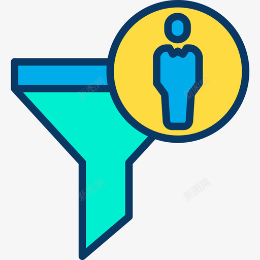 过滤业务和管理7线性颜色图标svg_新图网 https://ixintu.com 业务和管理7 线性颜色 过滤