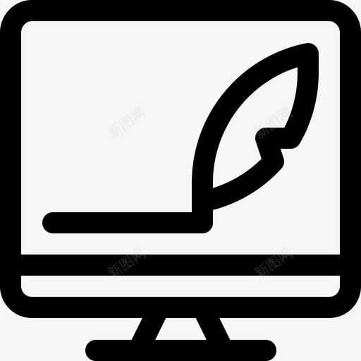 计算机文案6线性图标svg_新图网 https://ixintu.com 文案6 线性 计算机