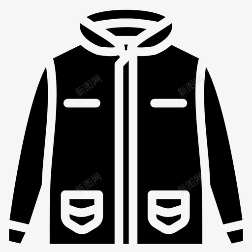 大衣衣服外套图标svg_新图网 https://ixintu.com 外套 大衣 夹克 衣服