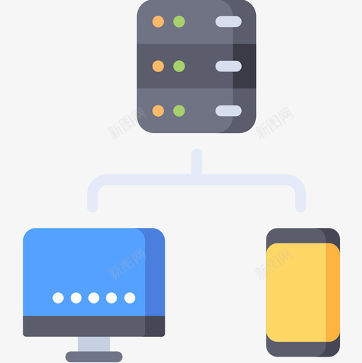 客户端服务器互联网技术10扁平图标svg_新图网 https://ixintu.com 互联网技术10 客户端服务器 扁平