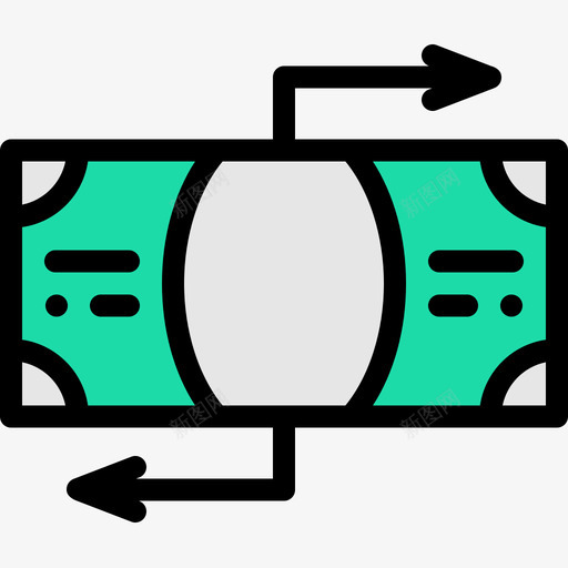 金钱黑色星期五43线性颜色图标svg_新图网 https://ixintu.com 线性颜色 金钱 黑色星期五43