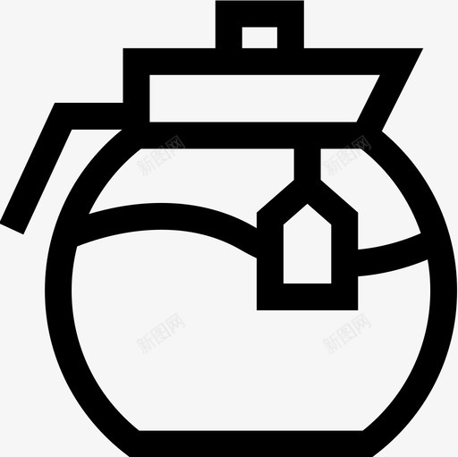 茶壶床和早餐16线性图标svg_新图网 https://ixintu.com 床和早餐16 线性 茶壶