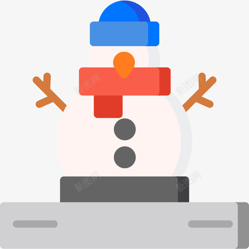 雪人圣诞城2平地图标svg_新图网 https://ixintu.com 圣诞城2 平地 雪人