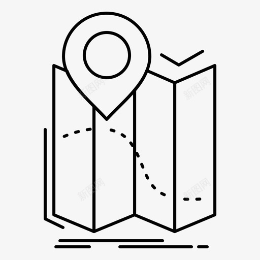 地图定位gps导航图标svg_新图网 https://ixintu.com 3d打印和通信 gps 地图定位 导航 路线