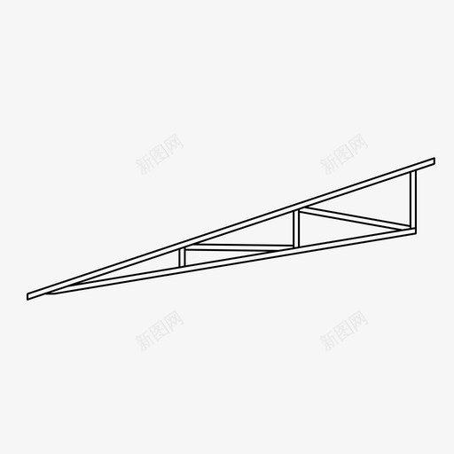 桁架桥梁工程图标svg_新图网 https://ixintu.com 屋顶 工程 木材 桁架 桥梁 结构