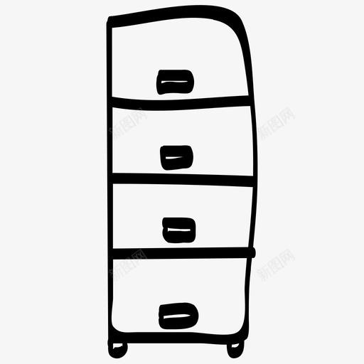 橱柜抽屉文件柜图标svg_新图网 https://ixintu.com 办公工具 家具 抽屉 文件柜 橱柜