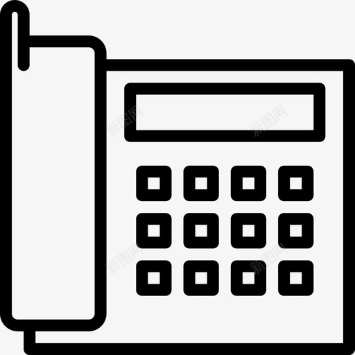 电话家具和家用13直线图标svg_新图网 https://ixintu.com 家具和家用13 电话 直线