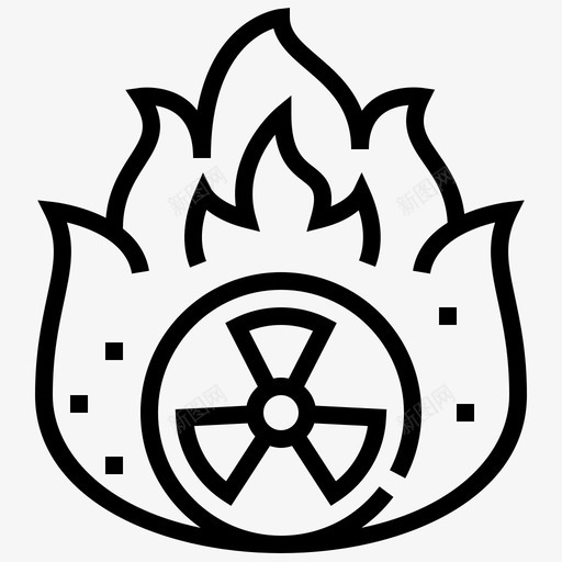 热能实施辐射图标svg_新图网 https://ixintu.com 实施 效用 核线 热能 辐射
