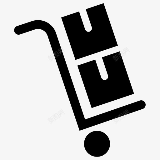 手推车行李手推车包裹图标svg_新图网 https://ixintu.com 包裹 平板车 库存图标 手推车 行李手推车