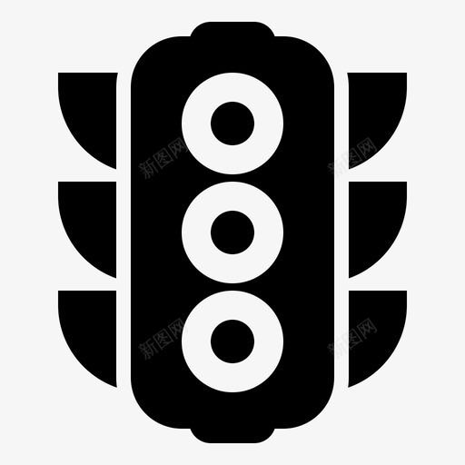 红绿灯城市道路图标svg_新图网 https://ixintu.com 城市 红绿灯 街道 街道标志 车站 道路