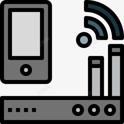 Wifi酒店服务25线性颜色图标svg_新图网 https://ixintu.com Wifi 线性颜色 酒店服务25