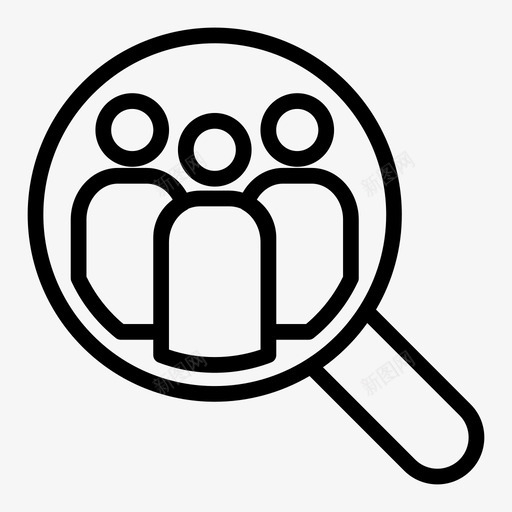 查找群群人图标svg_新图网 https://ixintu.com 人 搜索 查找群 群