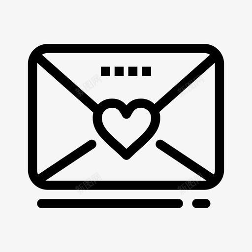 爱的信息心短信图标svg_新图网 https://ixintu.com 婚礼请柬 心 情人节 情人节免费矢量图标 爱的信息 短信