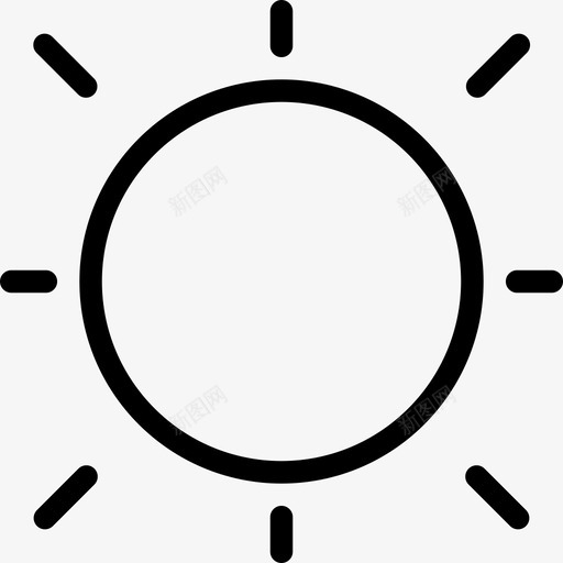 晴天白天气象图标svg_新图网 https://ixintu.com 夏天 天气 晴天 气象 白天