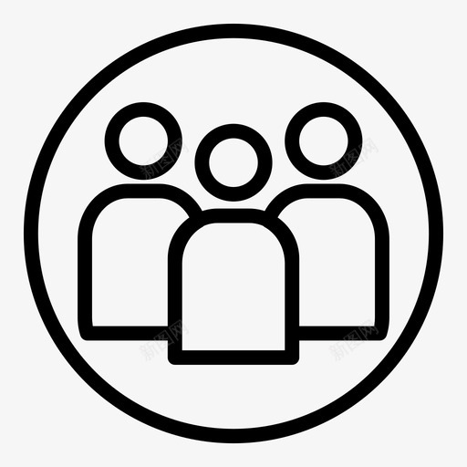 一群人发现图标svg_新图网 https://ixintu.com 一群人 发现