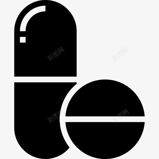 药片保健25片填充图标svg_新图网 https://ixintu.com 保健25片 填充 药片