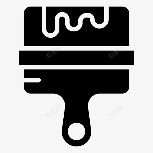 画笔艺术颜色图标svg_新图网 https://ixintu.com 正在施工的字形图标 油漆 画笔 艺术 装饰 颜色