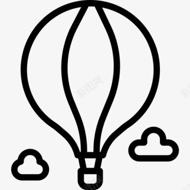 热气球八月运输2直线图标图标