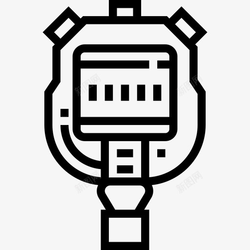 计时器美式足球5线性图标svg_新图网 https://ixintu.com 线性 美式足球5 计时器
