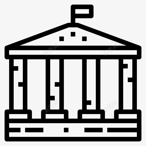 大英博物馆建筑伦敦图标svg_新图网 https://ixintu.com 伦敦 大英博物馆 建筑 纪念碑
