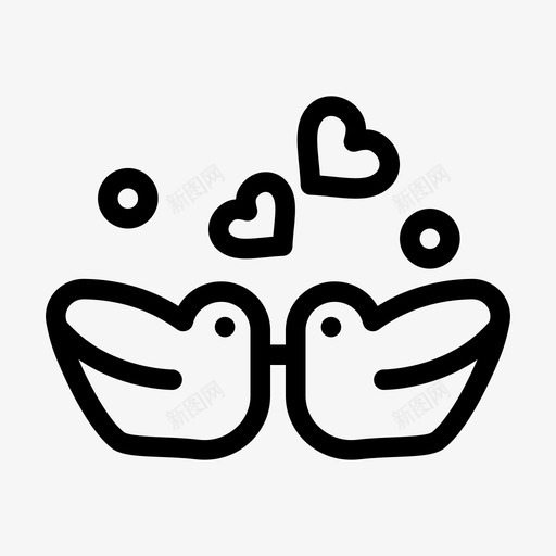 小鸟情侣鸭子图标svg_新图网 https://ixintu.com 小鸟 情人节 情人节免费矢量图标 情侣 爱鸟 鸭子