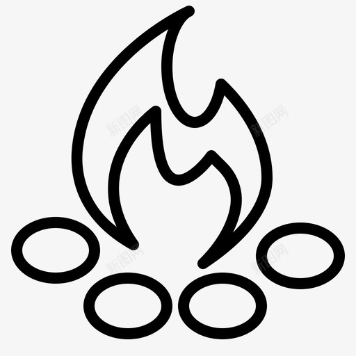 营火野营灯光图标svg_新图网 https://ixintu.com 灯光 营火 野营 阳光