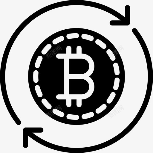 交换比特币69填充图标svg_新图网 https://ixintu.com 交换 填充 比特币69