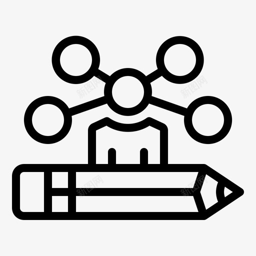 师与铅笔头脑风暴创意图标svg_新图网 https://ixintu.com 分享 创意 头脑风暴 网络 设计工作室 设计师与铅笔