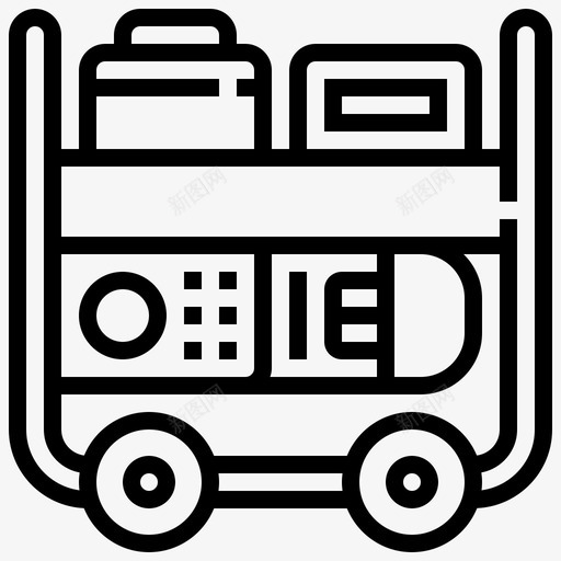 发电机发动机汽油图标svg_新图网 https://ixintu.com 发动机 发电机 机械式 汽油 移动式