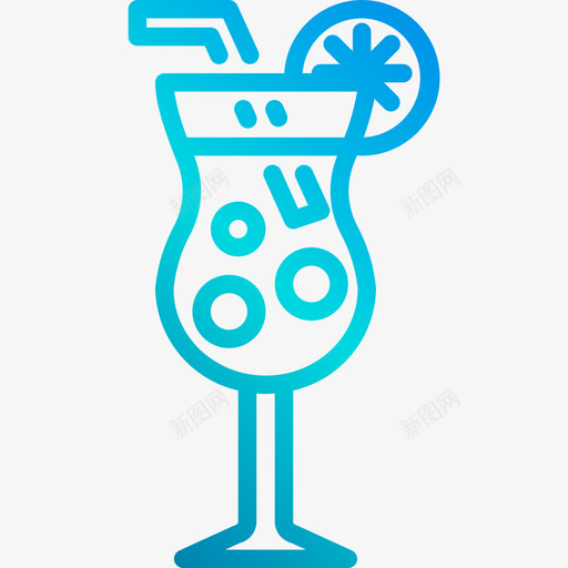鸡尾酒食品和饮料6线性梯度图标svg_新图网 https://ixintu.com 线性梯度 食品和饮料6 鸡尾酒