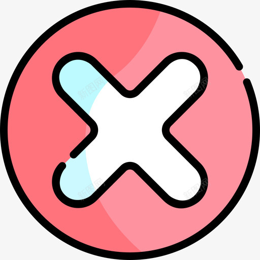 取消用户界面37线性颜色图标svg_新图网 https://ixintu.com 取消 用户界面37 线性颜色