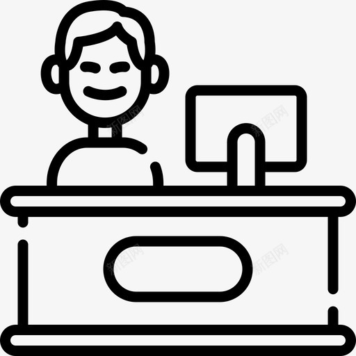 接待员酒店服务直系图标svg_新图网 https://ixintu.com 接待员 直系 酒店服务