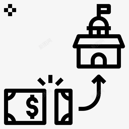税收收费会费图标svg_新图网 https://ixintu.com 会费 关税 收费 税收 费用 遗产规划