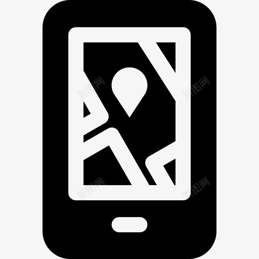 地理定位导航和地图6已填充图标svg_新图网 https://ixintu.com 地理定位 导航和地图6 已填充