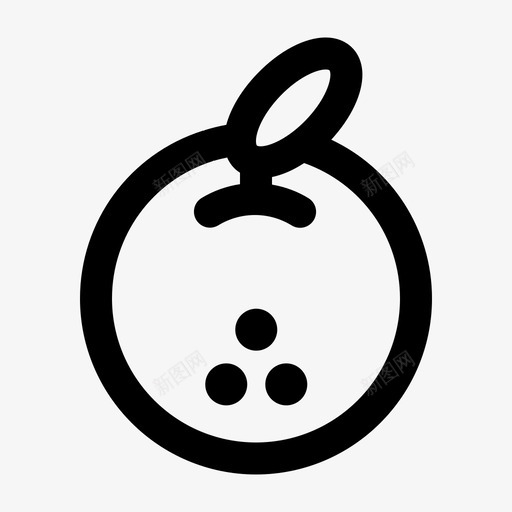橙色新鲜水果图标svg_新图网 https://ixintu.com 健康 多汁 新鲜 橙色 水果