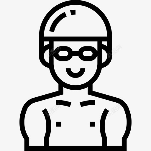 游泳运动员体育化身4直线型图标svg_新图网 https://ixintu.com 体育化身4 游泳运动员 直线型