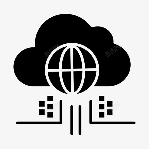 互联网云技术图标svg_新图网 https://ixintu.com 云 互联网 思维 技术 数字营销和技术