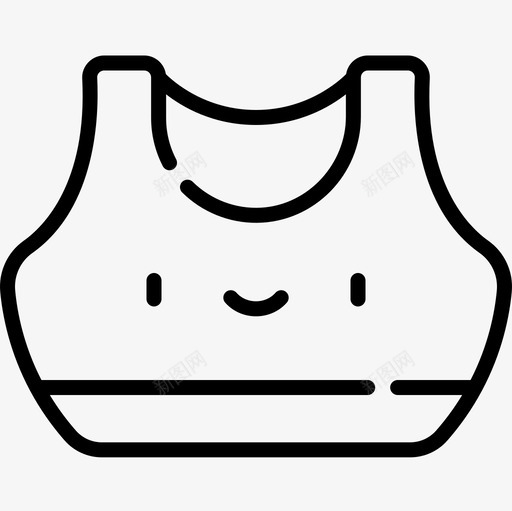 胸罩健身房10直线型图标svg_新图网 https://ixintu.com 健身房10 直线型 胸罩