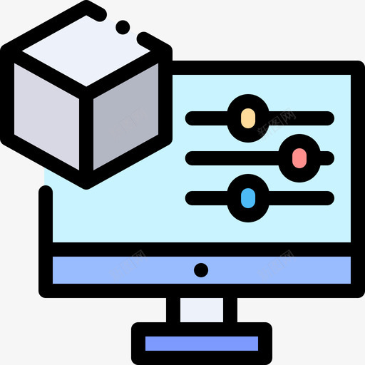编辑3d打印24线性颜色图标svg_新图网 https://ixintu.com 3d打印24 线性颜色 编辑