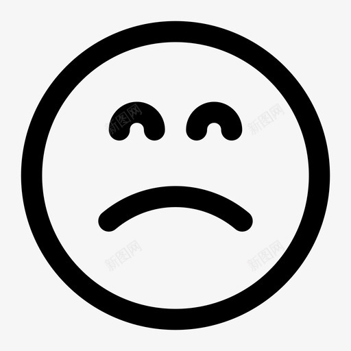 悲伤糟糕面子图标svg_新图网 https://ixintu.com 快乐 悲伤 满足 糟糕 面子