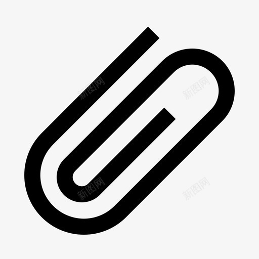 附加附件夹子图标svg_新图网 https://ixintu.com 回形针 夹子 用户界面字形 附件 附加