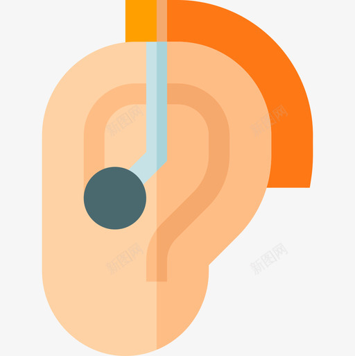 助残助听器图标svg_新图网 https://ixintu.com 助残助听器
