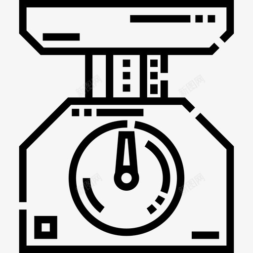 秤厨房工具13线性图标svg_新图网 https://ixintu.com 厨房工具13 秤 线性