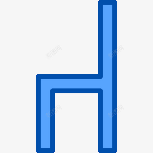 椅子家具34蓝色图标svg_新图网 https://ixintu.com 家具34 椅子 蓝色