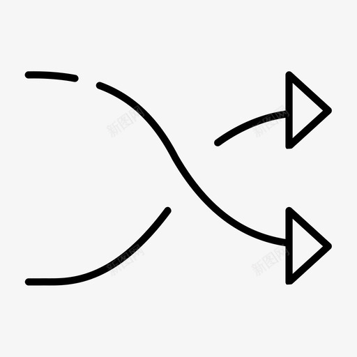 洗牌箭易货图标svg_新图网 https://ixintu.com 交叉 交换 易货 洗牌 混合1格薄 箭