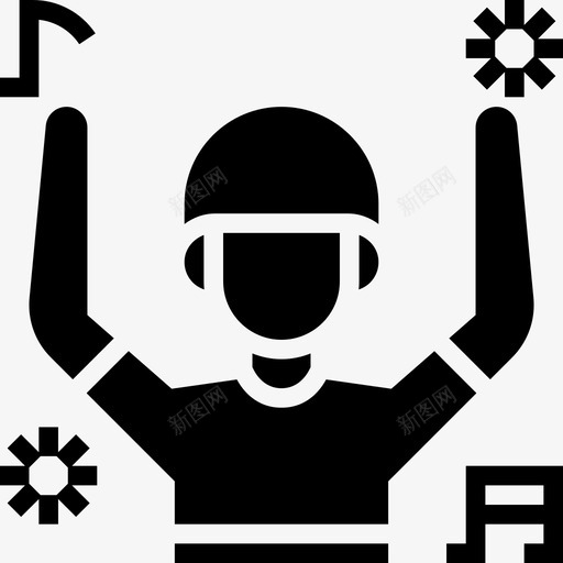 风扇摇滚乐9雕文图标svg_新图网 https://ixintu.com 摇滚乐9 雕文 风扇